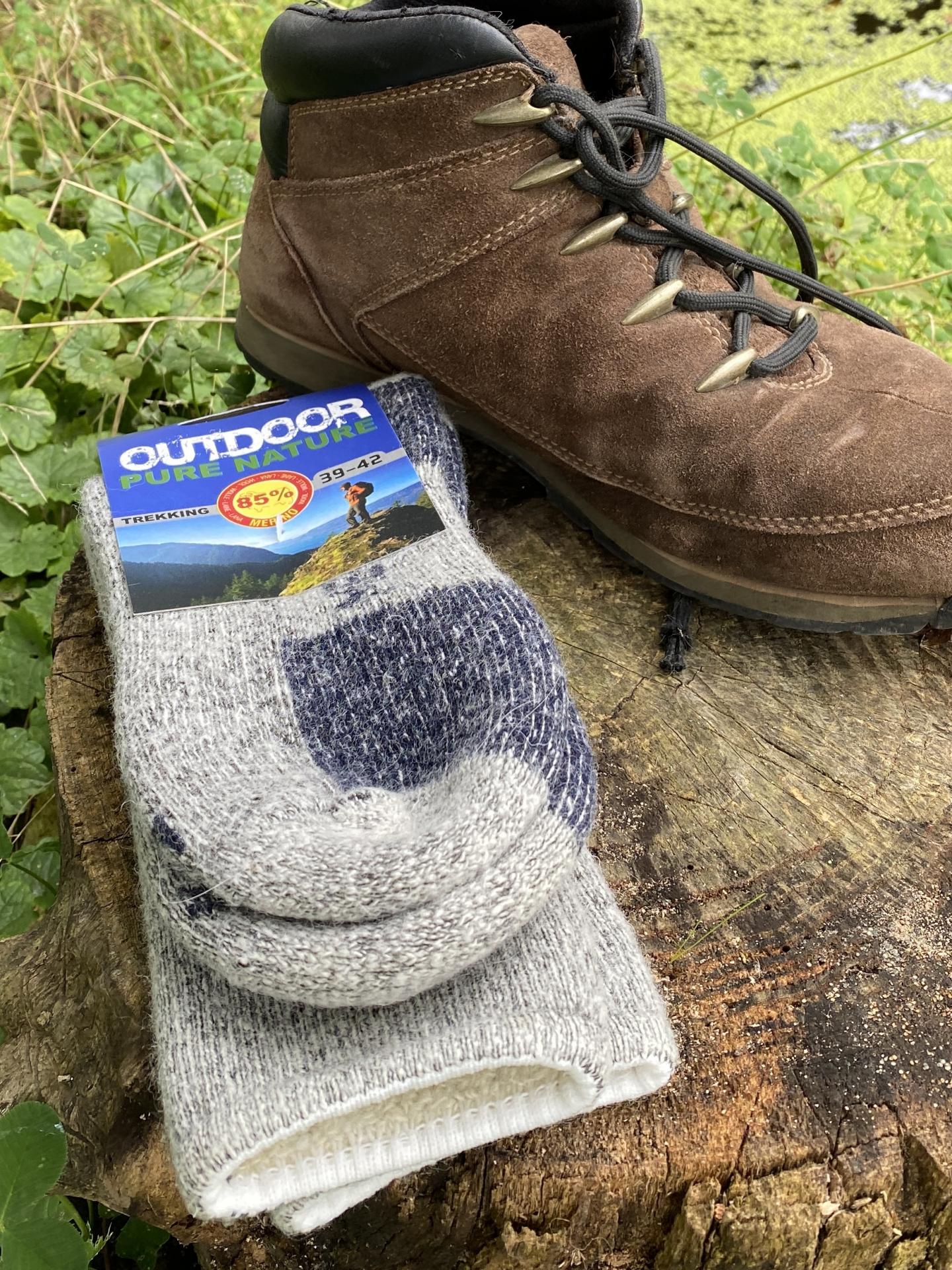 Mi-chaussettes de randonnée en laine mérinos avec Moisture Guard pour hommes,  Copper Sole, paquet de 2 paires