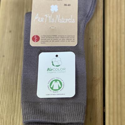 2 paires de chaussettes randonnée femme coton bio organique