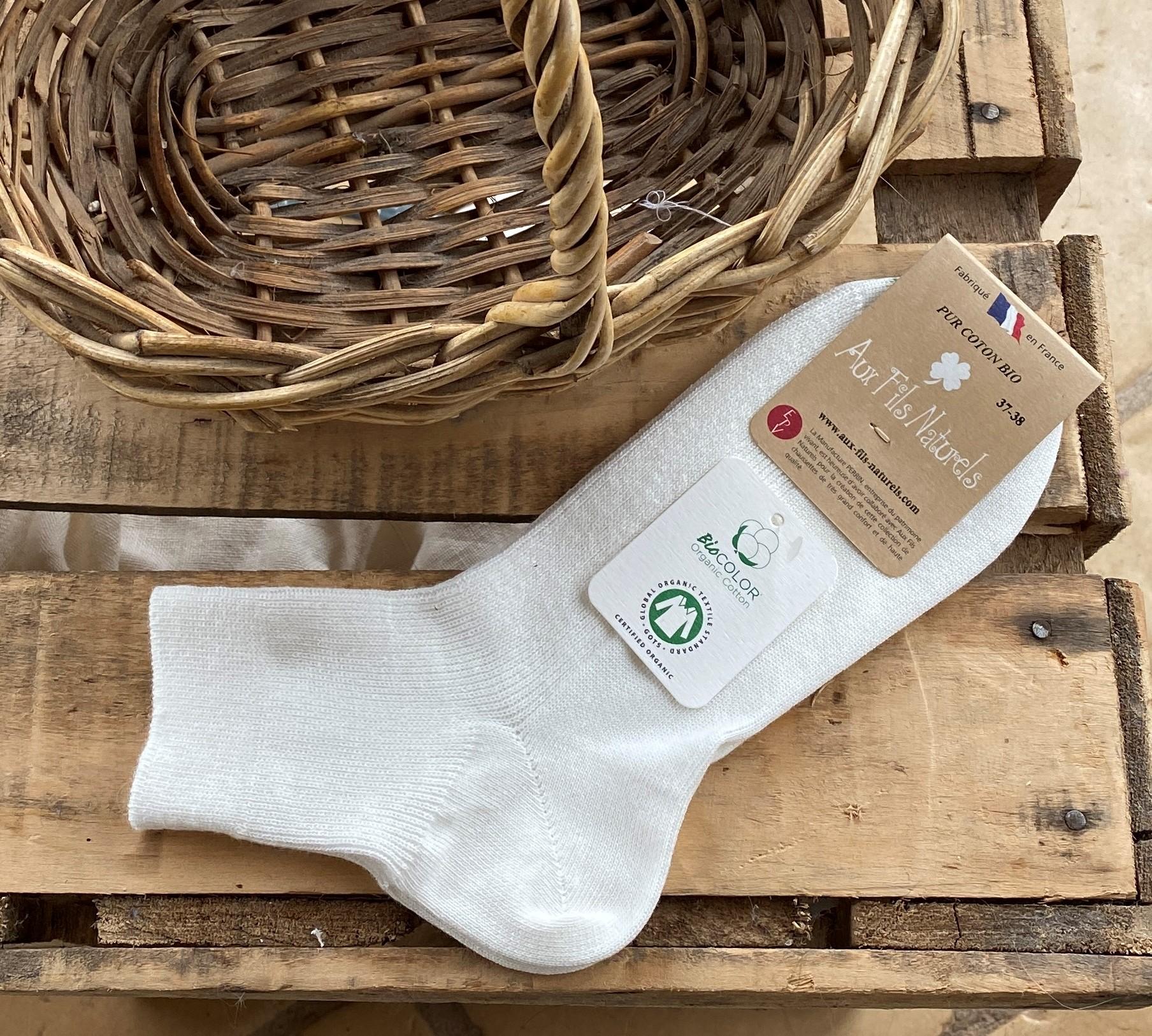 Chaussettes en coton biologique, 100 chaussettes en coton pour